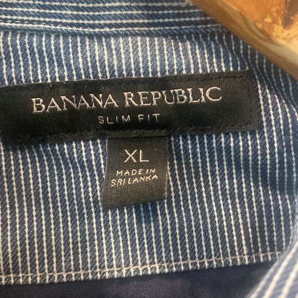 Banana Republic Men’s long sleeve button up, XL navy denim Durable fabric like N - Picture 3 of 16